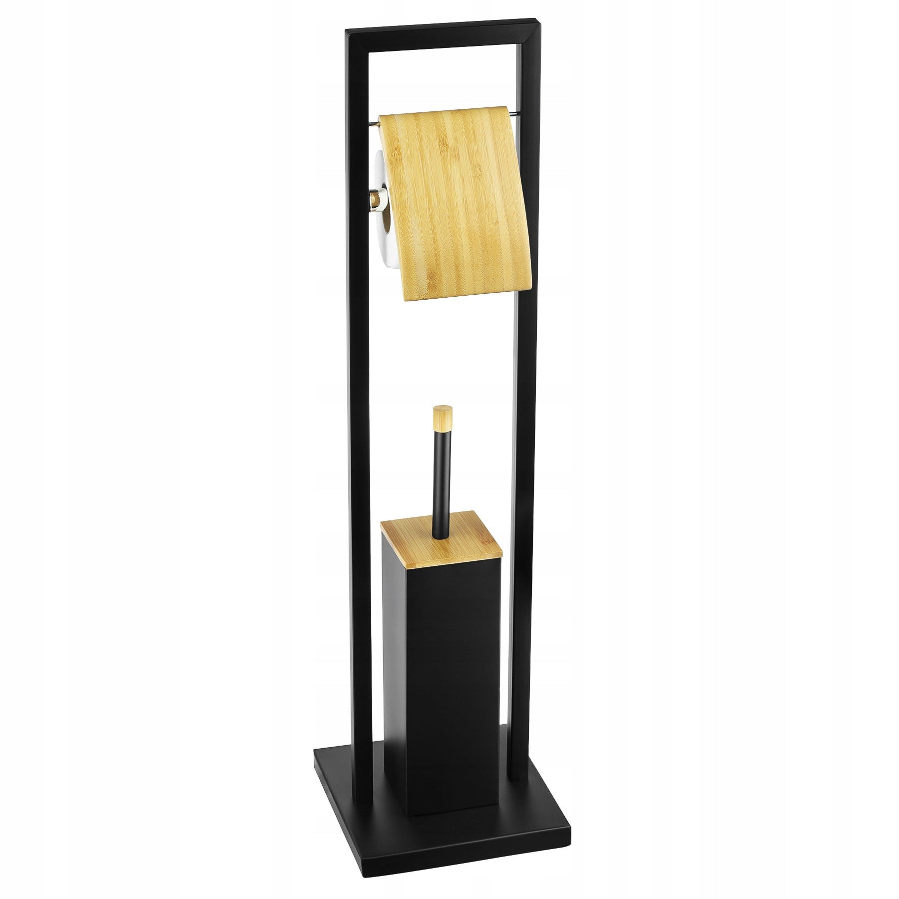 SET OF 2in1 TOILET PAPER STAND + TOILET BRUSH BLACK BAMBOO LOFT EAN (GTIN) 5903726690829