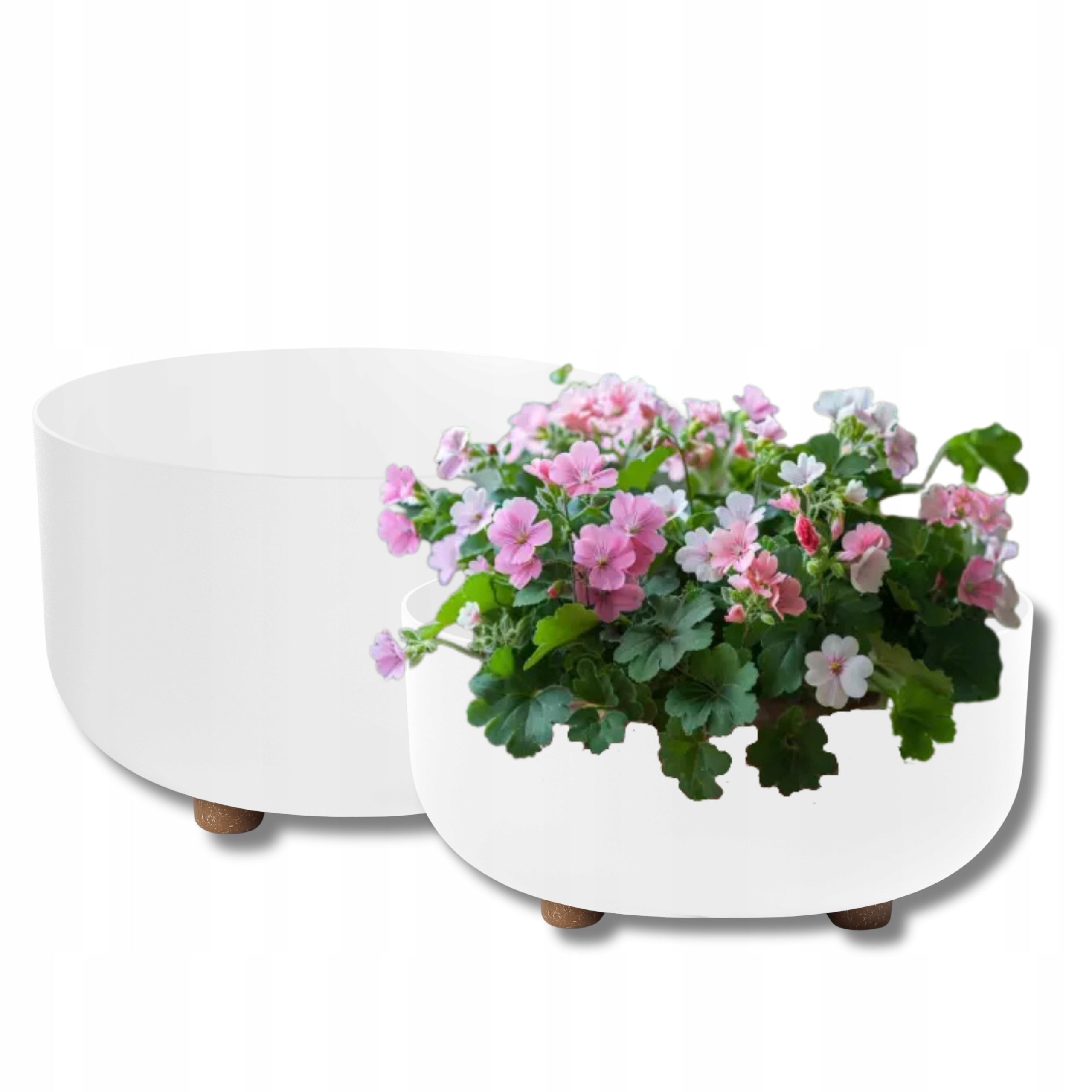 SET OF 2x BOWL SOFIA recycled diameter 30cm + 27cm col. BEIGE mat Brand HowHomely