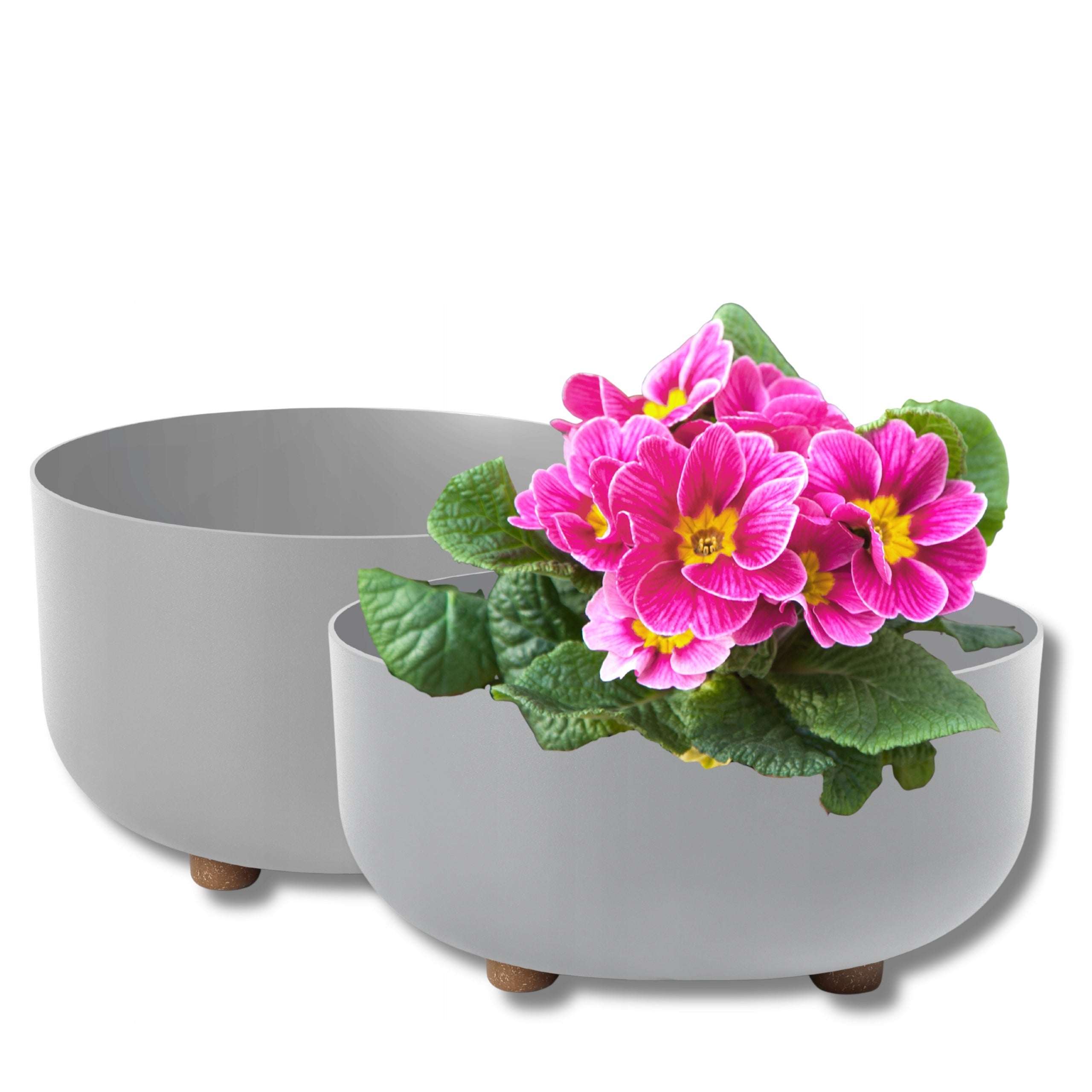SET OF 2x BOWL SOFIA recycled diameter 30cm + 27cm col. BEIGE mat Product height 14.4 cm
