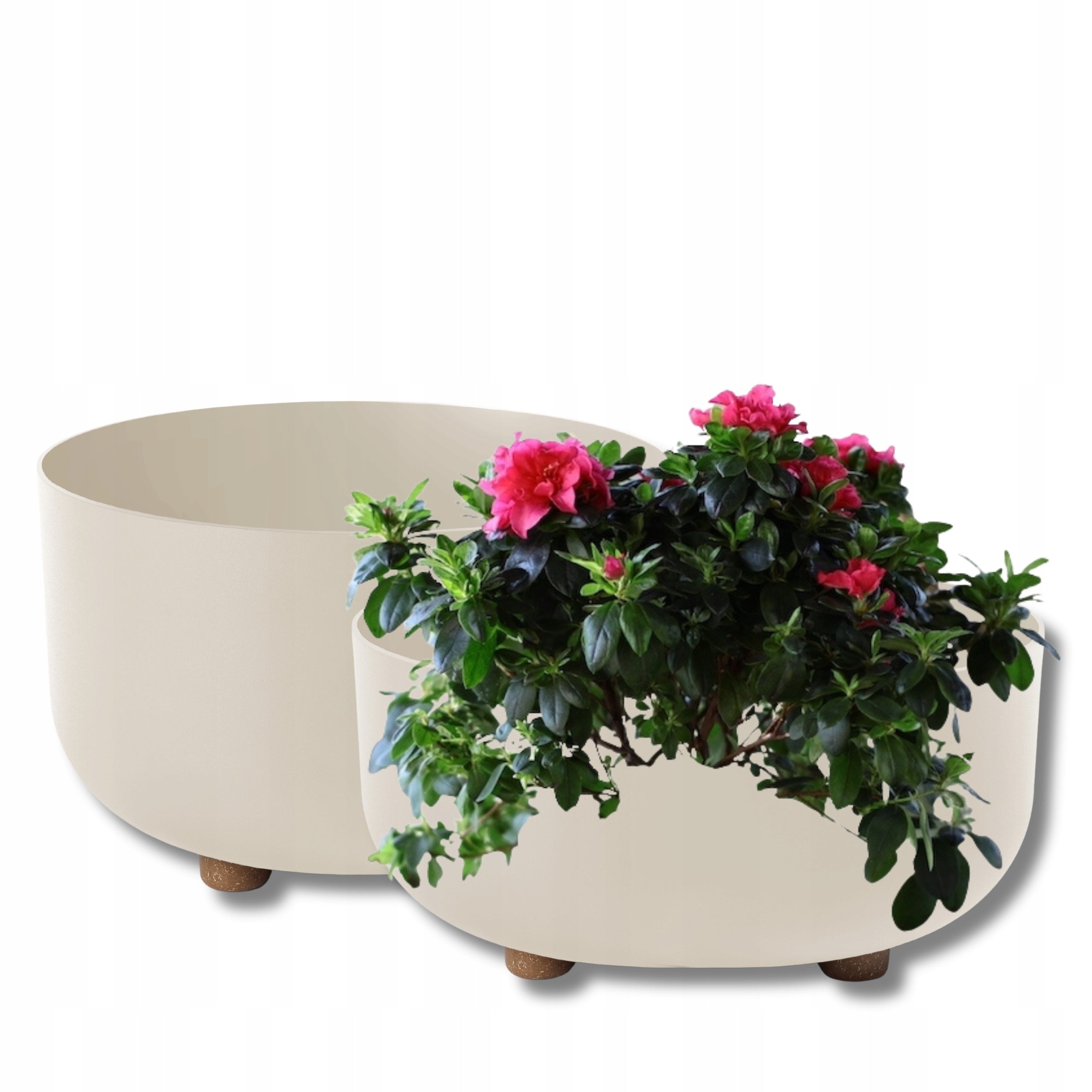 SET OF 2x BOWL SOFIA recycled diameter 30cm + 27cm col. BEIGE mat