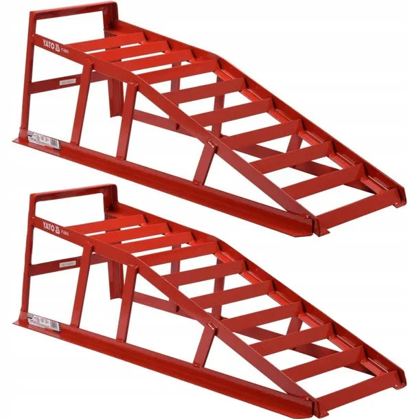 SET OF 2x RAMP DRIVEWAY CAR RAMP MAX LOAD CAPACITY TOTAL 2 TONS YATO