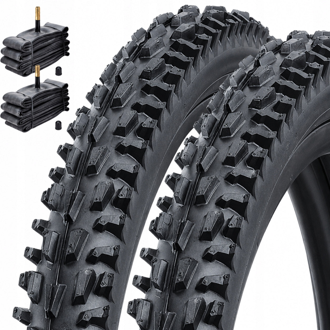 SET OF 2x bicycle tyres KENDA K837 26 x 2.10 + 2x inner tube 26" KENDA AV