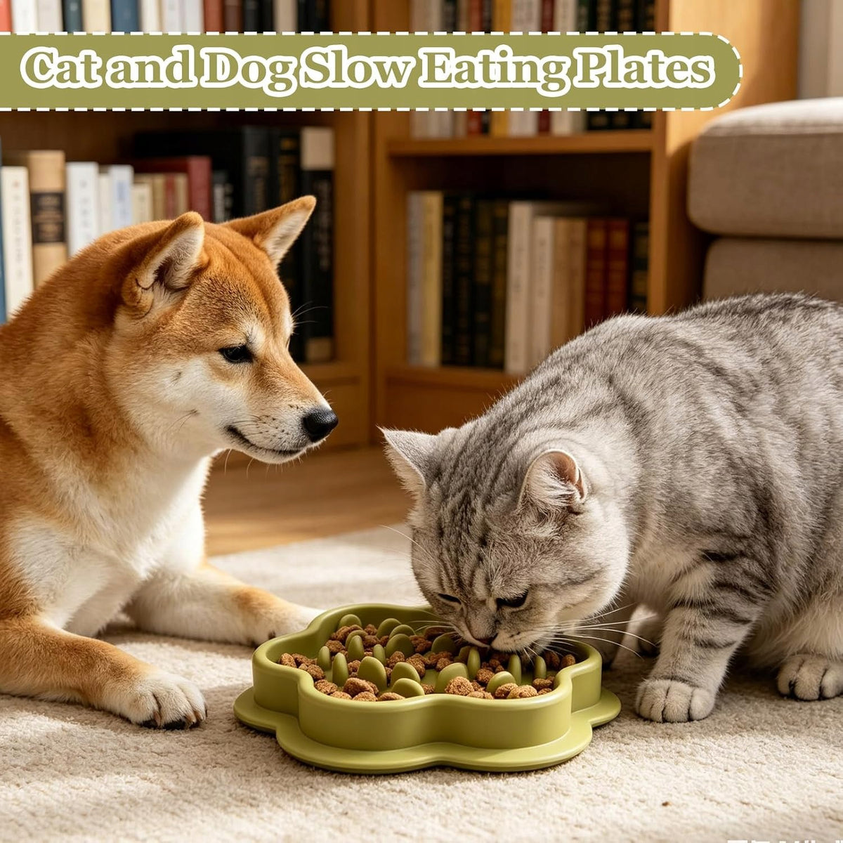 SET OF 3 ANTI LOOP SILICONE BOWLS FOR CAT DOGS Kind automatic feeder
