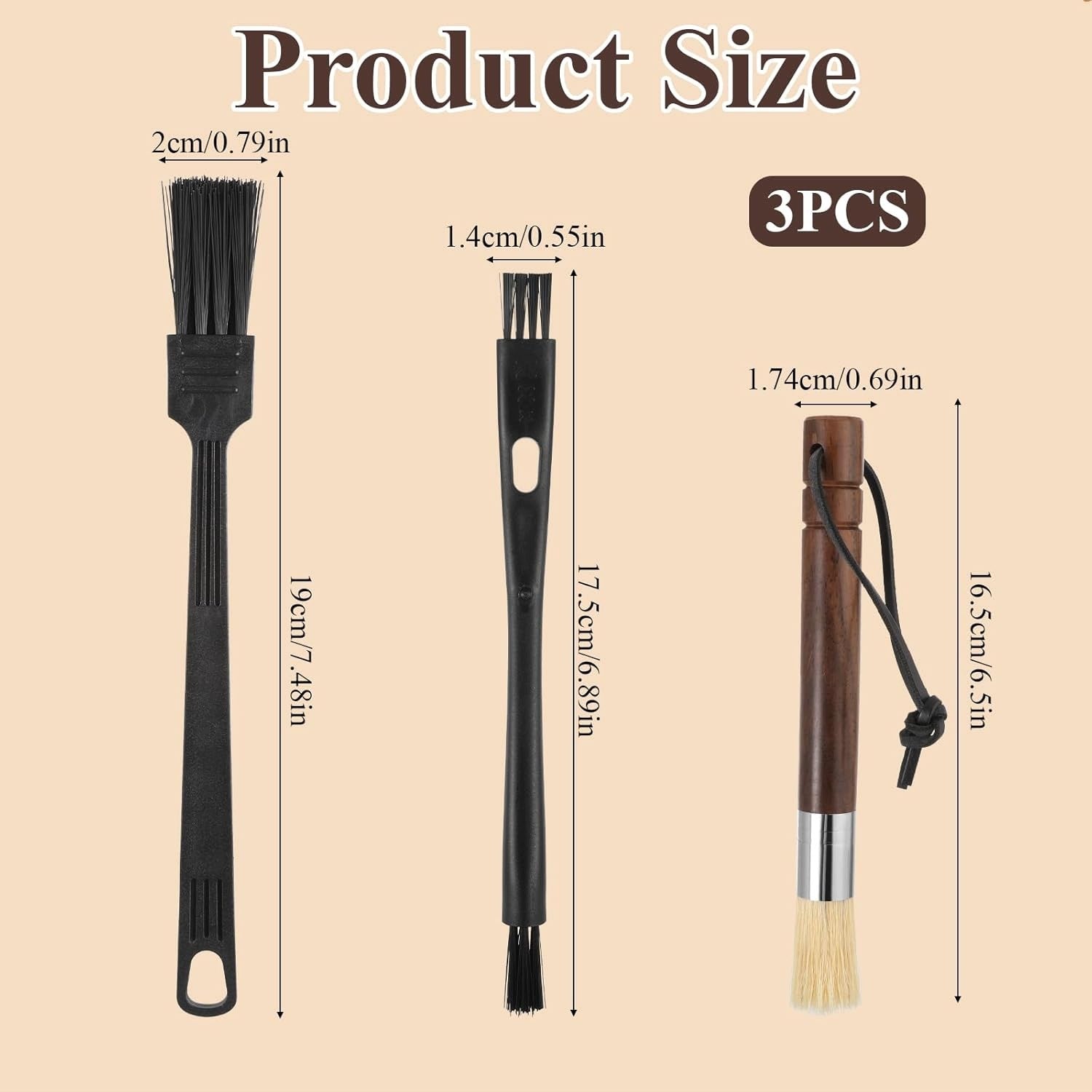 SET OF 3 ESPRESSO BARISTA WOOD COFFEE CLEANING BRUSHES Manufacturer code PĘDZLE KAWY ESPRESSO BARISTA CZYSZCZENIE