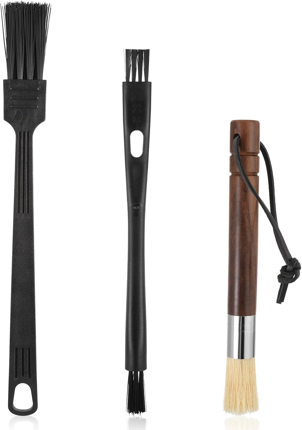 SET OF 3 ESPRESSO BARISTA WOOD COFFEE CLEANING BRUSHES