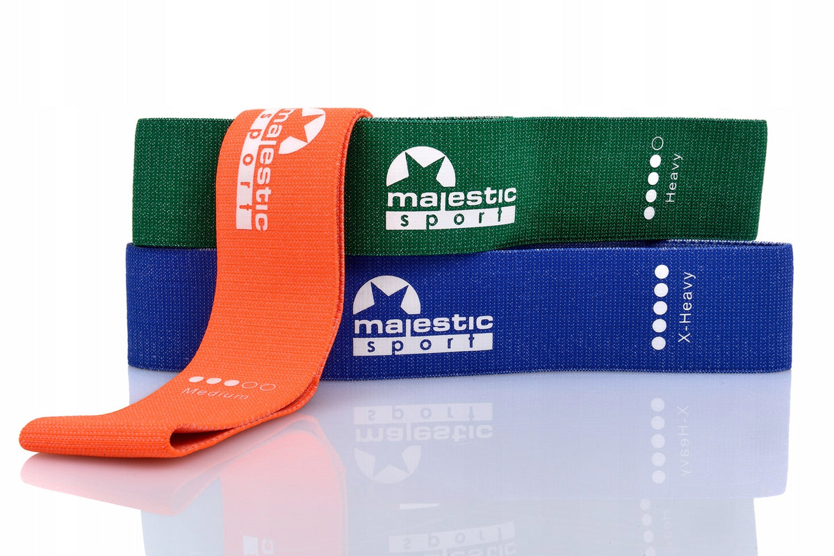 SET OF 3 EXERCISE RUBBERS MATERIAL TAPES Color multicolor