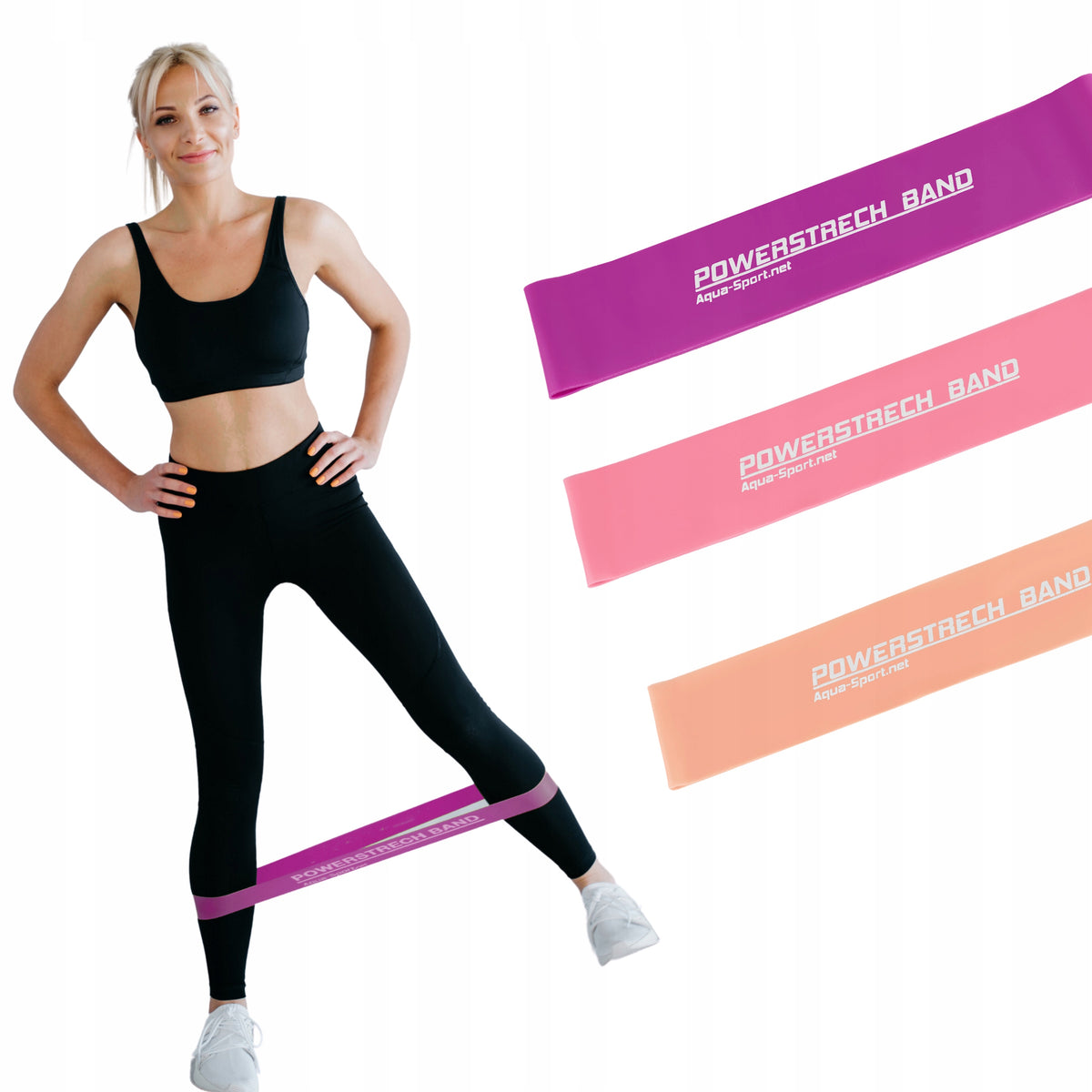 SET OF 3 EXERCISE RUBBERS MINI BAND FITNESS TAPE