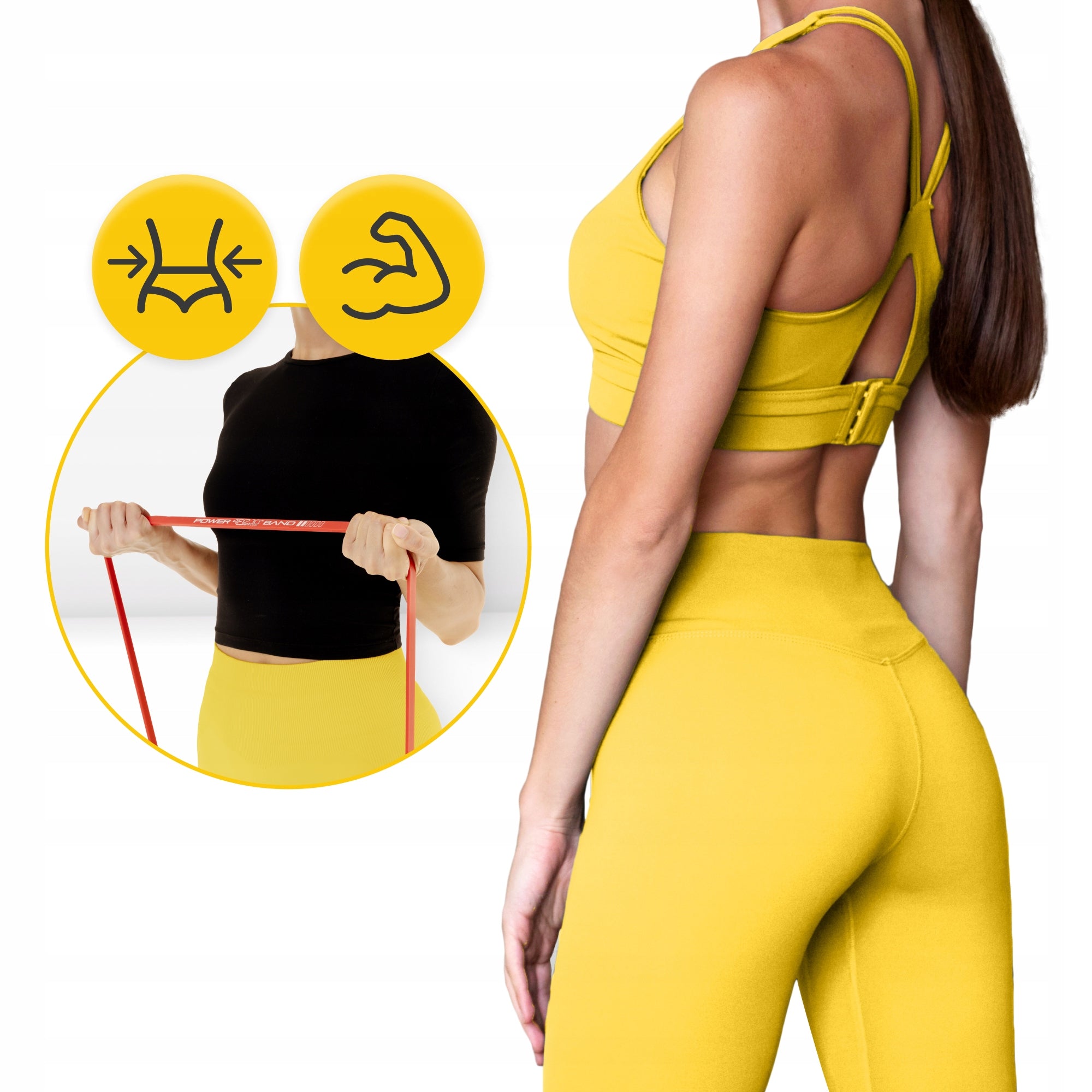 SET OF 3 EXERCISE RUBBERS POWER BAND FITNESS TRAINING RESISTANCE BANDS 1-17kg Brand 4FIZJO