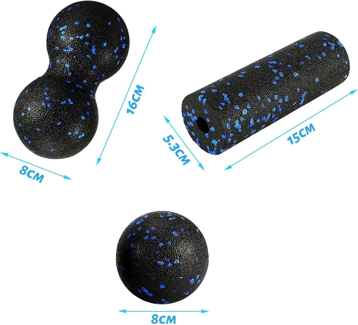 SET OF 3 FASCIA MASSAGE BALLS EPP SELF-MASSAGE PAIN
