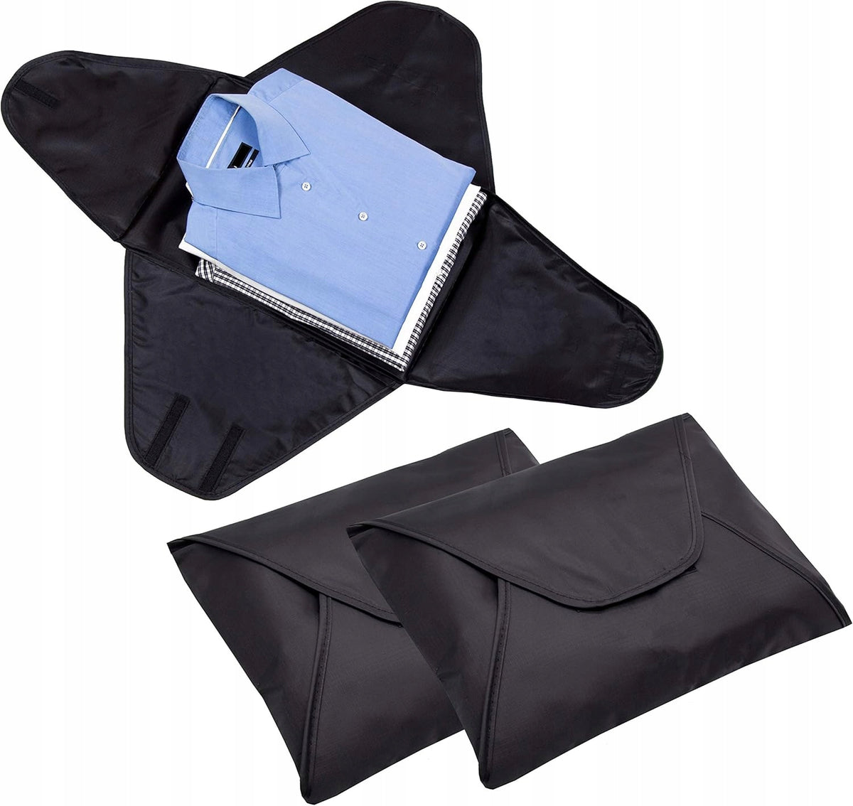 SET OF 3 FOLDING SHIRT BAGS WATERPROOF 41X30CM