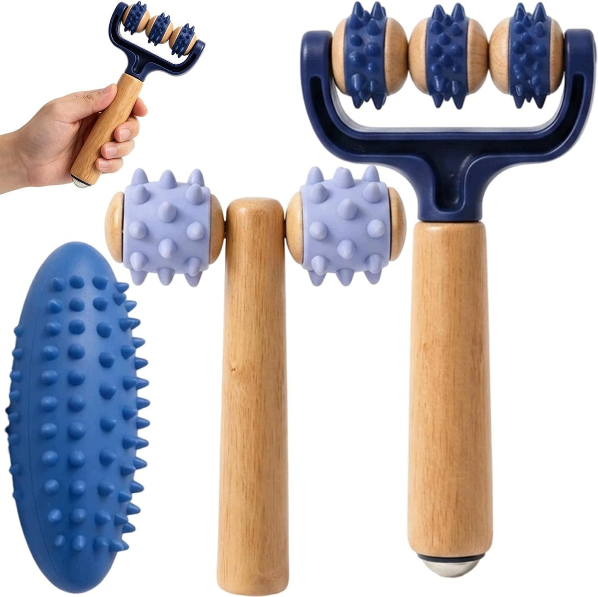 SET OF 3 MASSAGE ROLLERS ROLLER BALL MUSCLE REGENERATION
