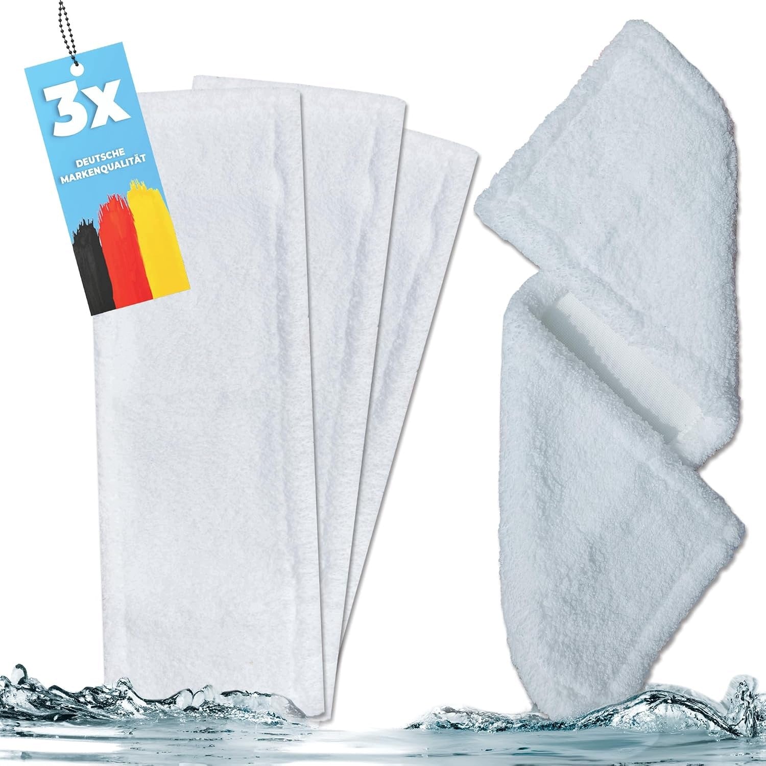 SET OF 3 MICROFIBER MOPS 40 CM FOR WET AND DRY CLEANING