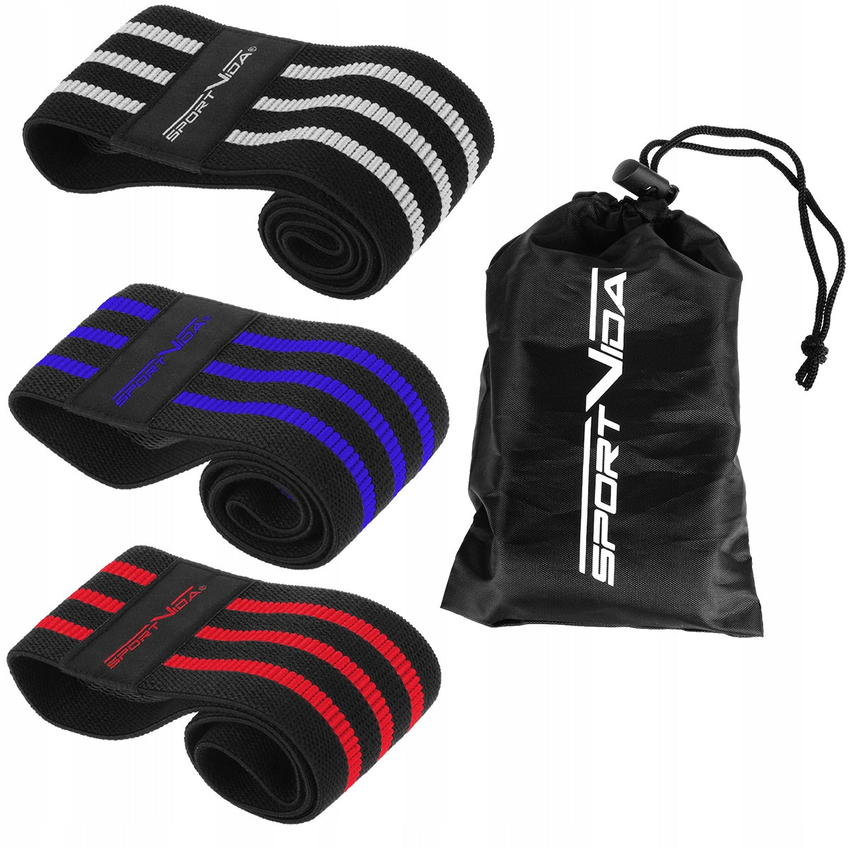SET OF 3 RESISTANCE EXERCISE RUBBER BANDS POWERBAND