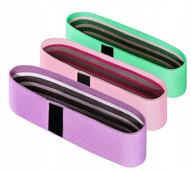 SET OF 3 RESISTANCE RUBBER BANDS FOR HIP BANDS EXERCISE Brand Slogen