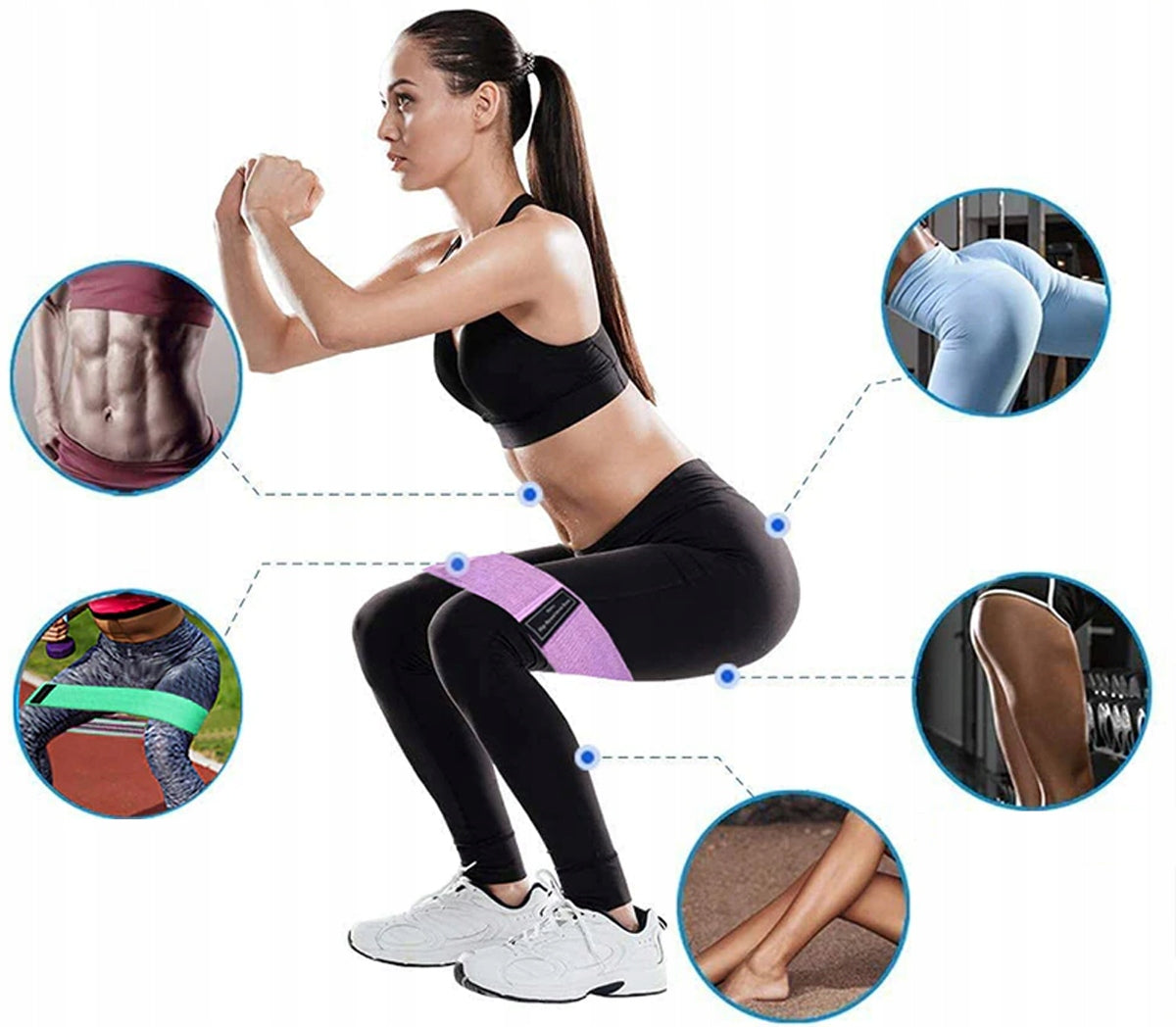 SET OF 3 RESISTANCE RUBBER MATERIAL BANDS FOR EXERCISE Brand Trizand