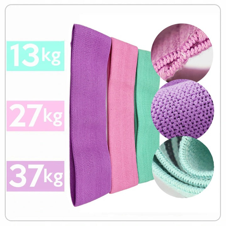 SET OF 3 RESISTANCE RUBBER MATERIAL BANDS FOR EXERCISE