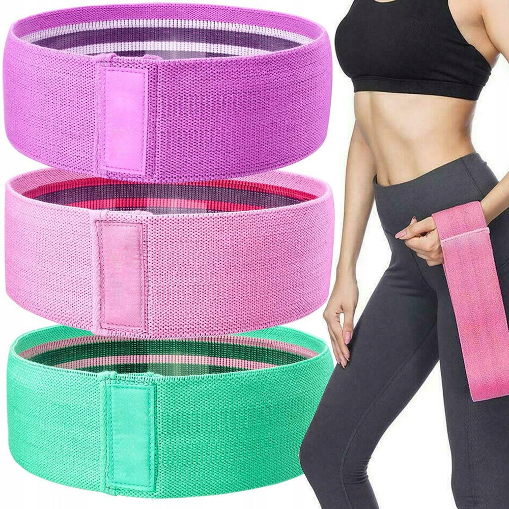 SET OF 3 RESISTANCE RUBBER MATERIAL BANDS FOR EXERCISE