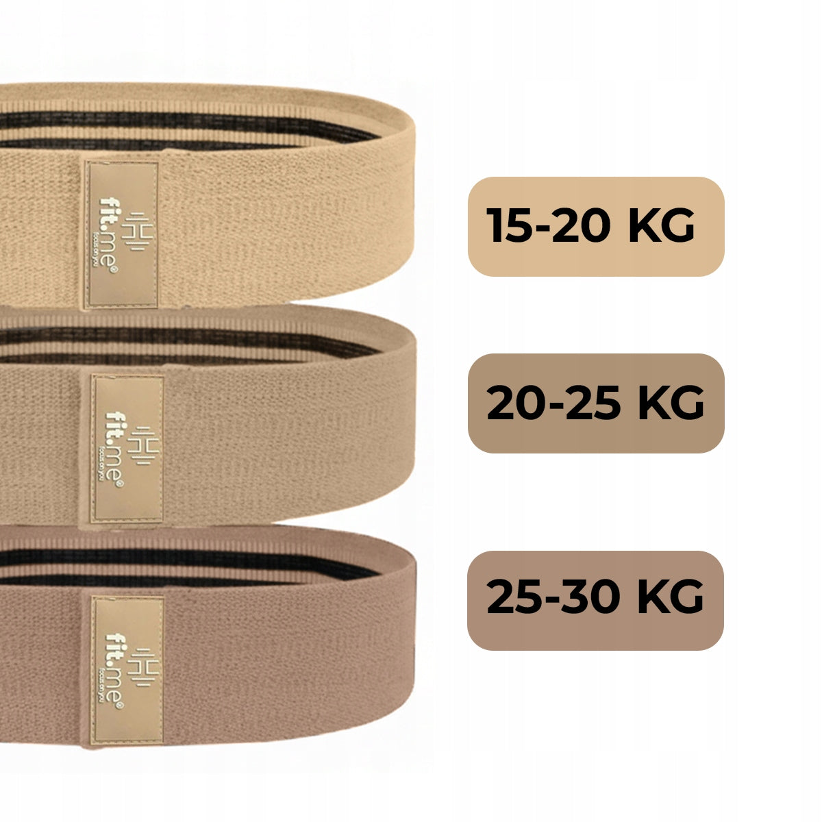 SET OF 3 RESISTANCE RUBBERS MATERIAL BANDS FOR EXERCISE ELASTIC 15-30 KG Brand Fit.Me