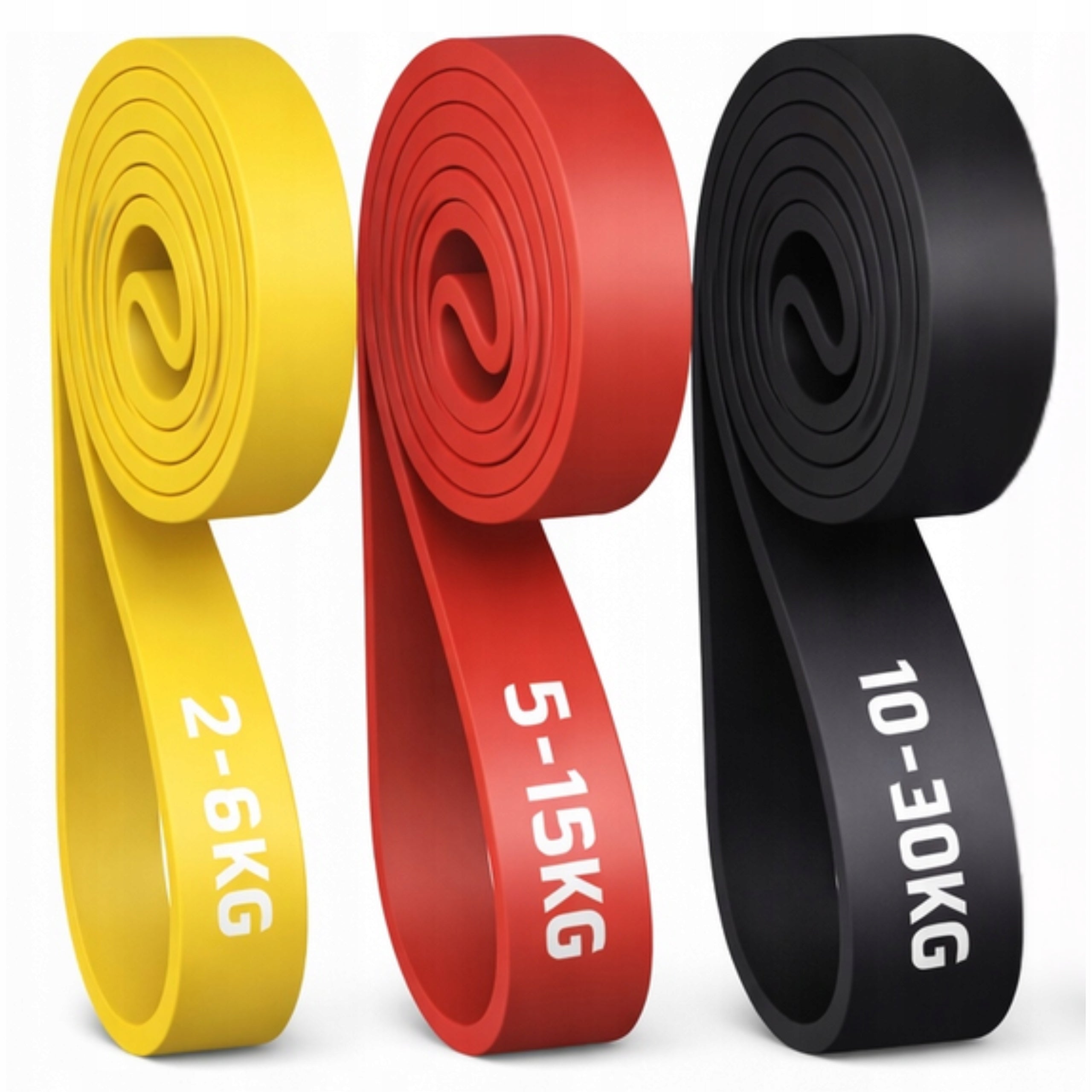 SET OF 3 RUBBER BANDS RESISTANCE BANDS FITNESS TAPE RUBBER STRONG Width 21 mm