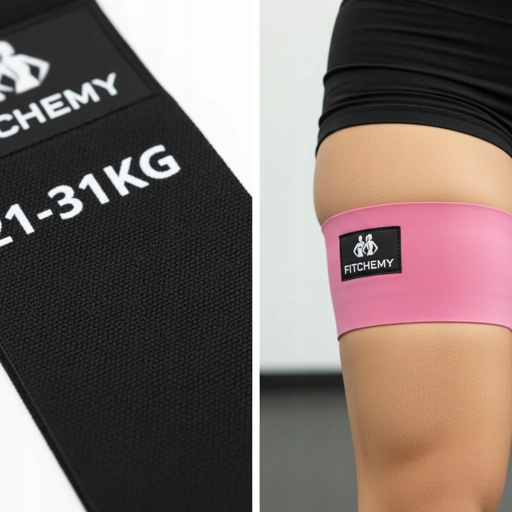 SET OF 3 RUBBER EXERCISE BANDS MATERIAL STRONG FITNESS BANDS HIP MINI BAND Color multicolor