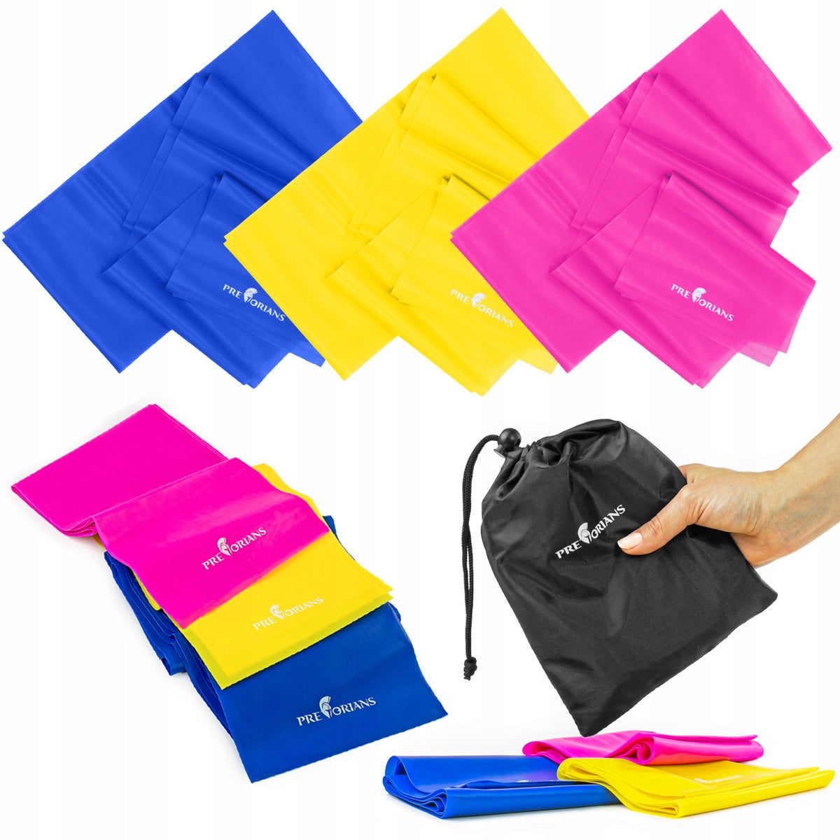 SET OF 3 RUBBER EXERCISE BANDS MINI BAND RESISTANCE RUBBER FITNESS REHABILITATION