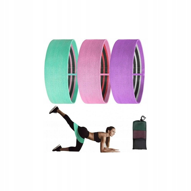 SET OF 3 RUBBER RESISTANCE MATERIAL BANDS FOR EXERCISE Brand no brand