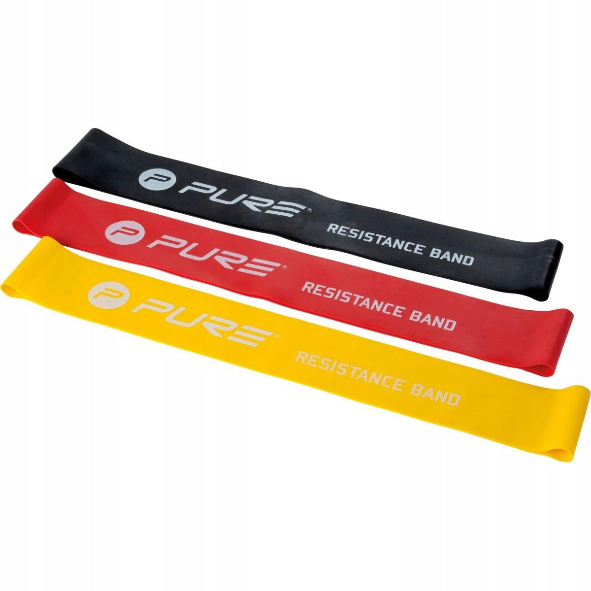 SET OF 3 RUBBER STRAPS MINI BAND EXERCISE TAPE FITNESS REHABILITATION PURE