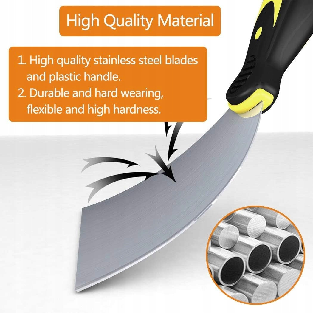 SET OF 3 STAINLESS STEEL SCRAPERS PLASTIC HANDLE Brand Stal