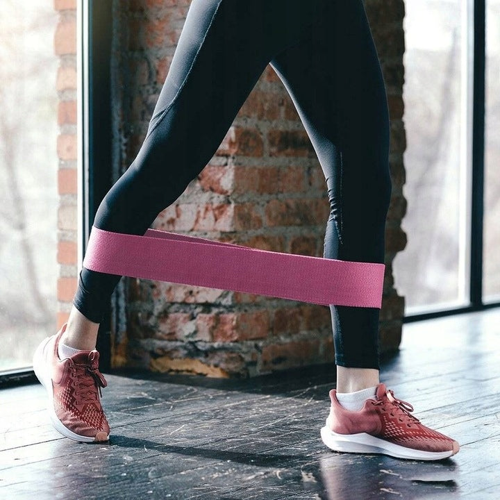 SET OF 3 STRONG EXERCISE RUBBERS MATERIAL TAPES WIDE FITNESS BANDS Color multicolor