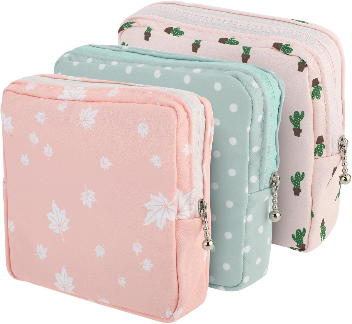 SET OF 3 TAMPON NAPKIN ORGANIZERS MENSTRUAL BAG PORTABLE