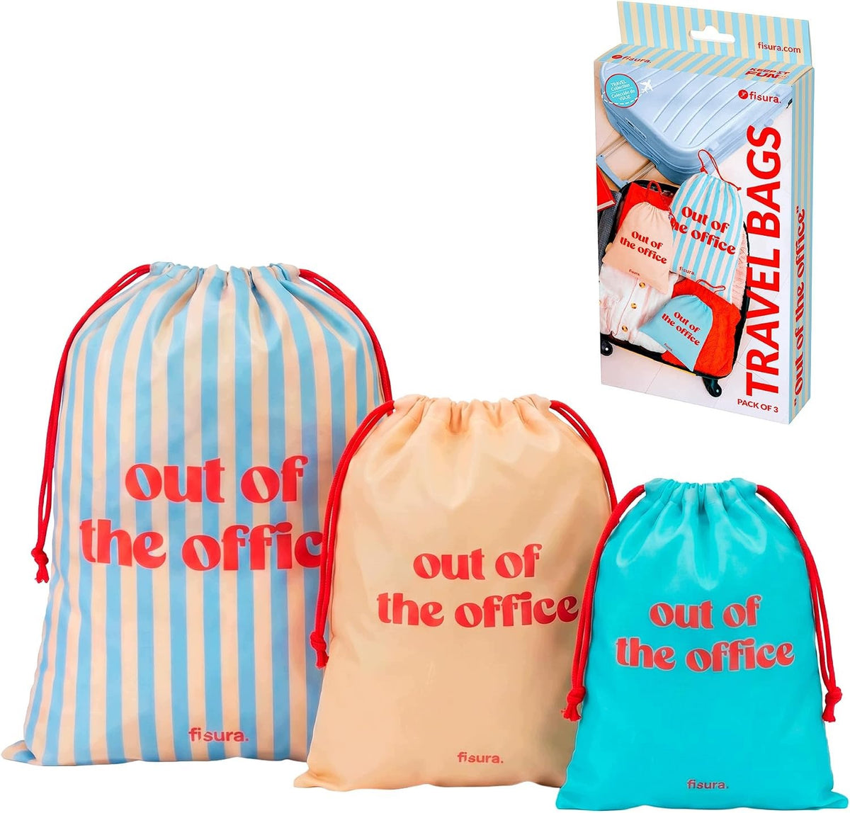 SET OF 3 TRAVEL BAGS SUITCASE ORGANIZER 6L 4L 2L