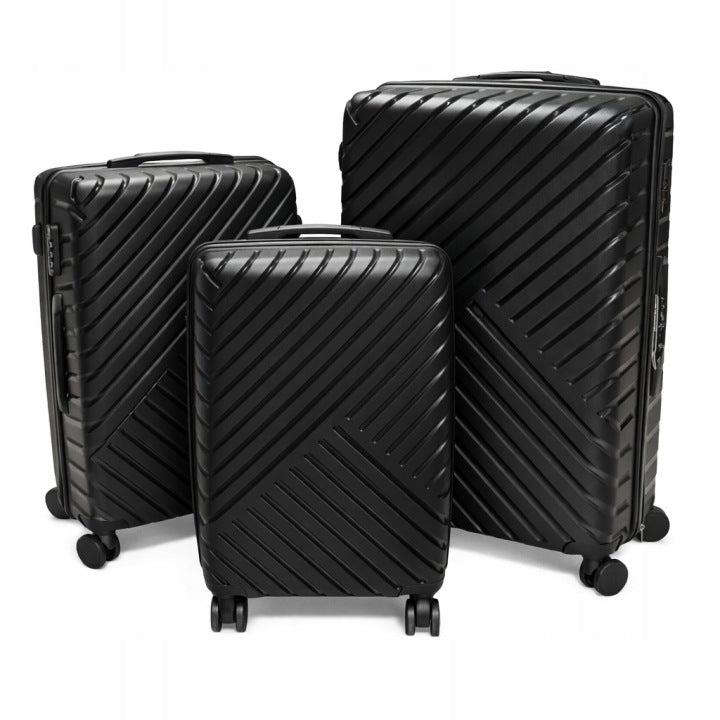SET OF 3 TRAVEL SUITCASES PP LARGE MEDIUM CABIN LIGHT 4 WHEELS 360° Manufacturer code 5905490228222