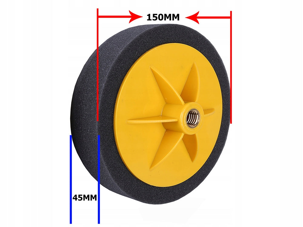 SET OF 3 X FUR + 3 X SPONGE POLISHING PADS 150 MM VELCRO SCREWDRIVER Manufacturer no brand