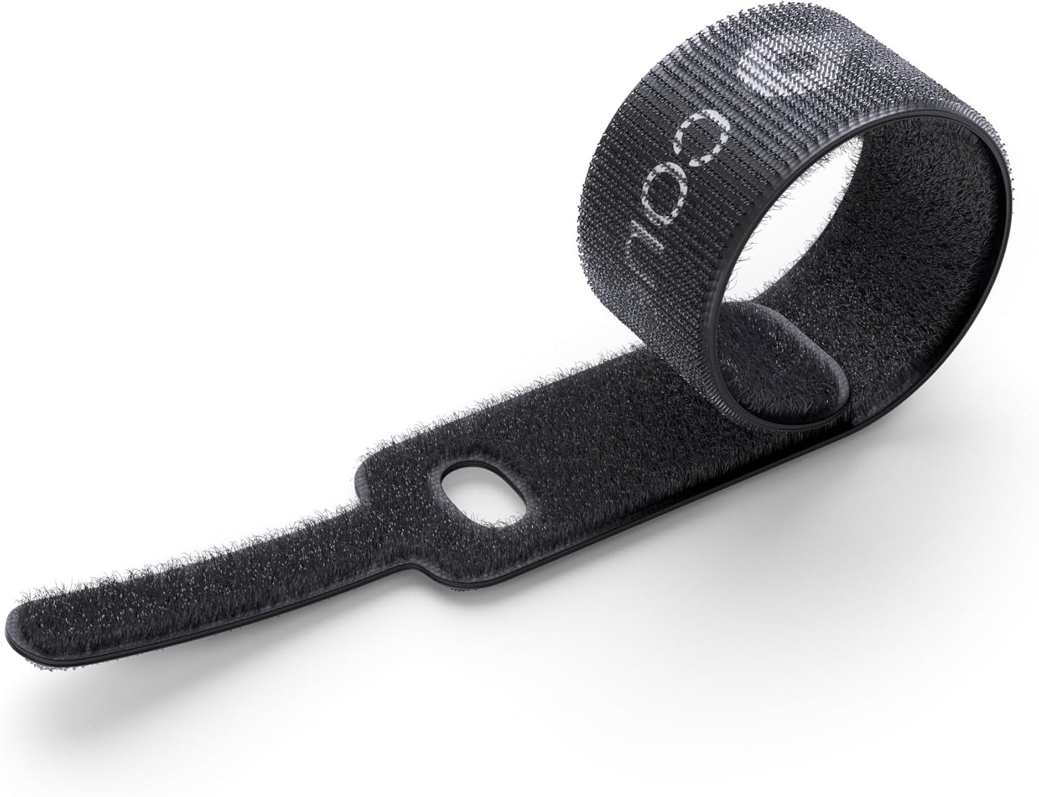 SET OF 30 REUSABLE VELCRO CABLE TIES BLACK 10 CM
