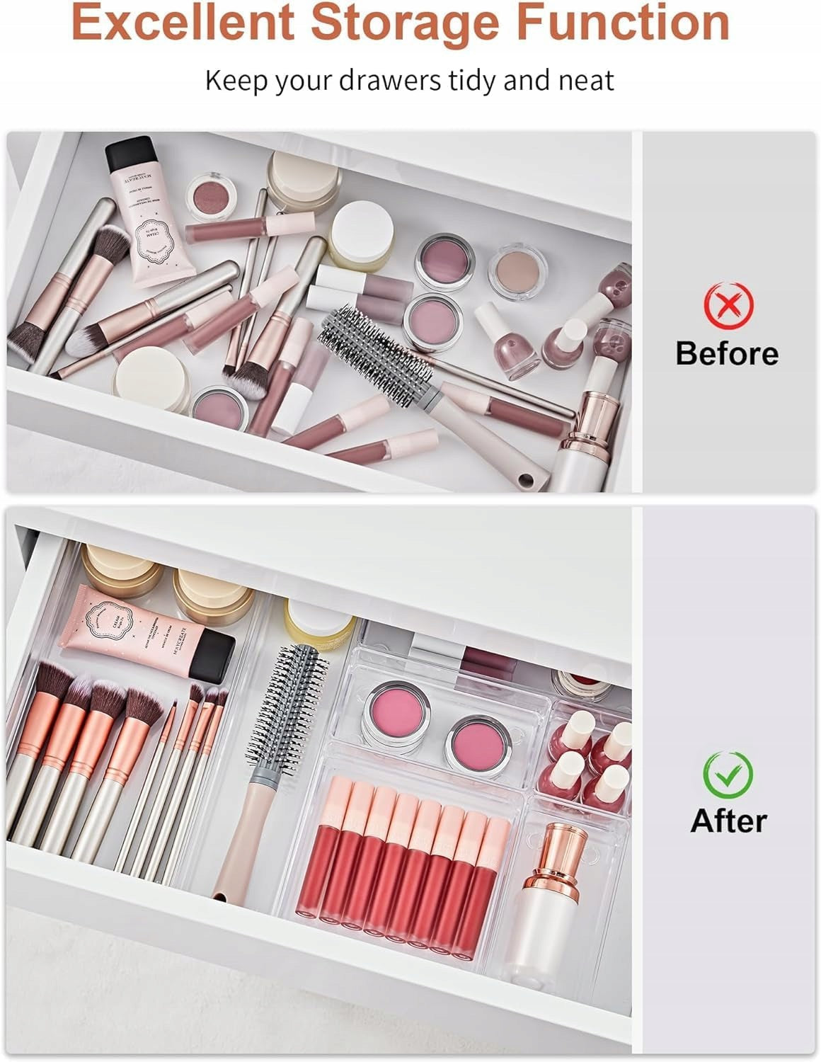 SET OF 30 TRANSPARENT DRAWERS ORGANIZER COSMETICS BATHROOM Manufacturer code ORGANIZER SZUFLADY 30 PRZEZROCZYSTY KOSM