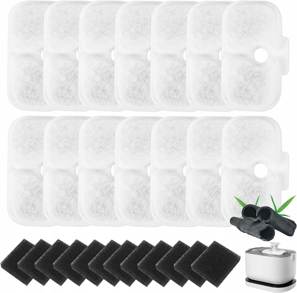 SET OF 32 CAT FILTERS FOR FOUNTAIN, ACTIVATED CARBON WATER FILTER