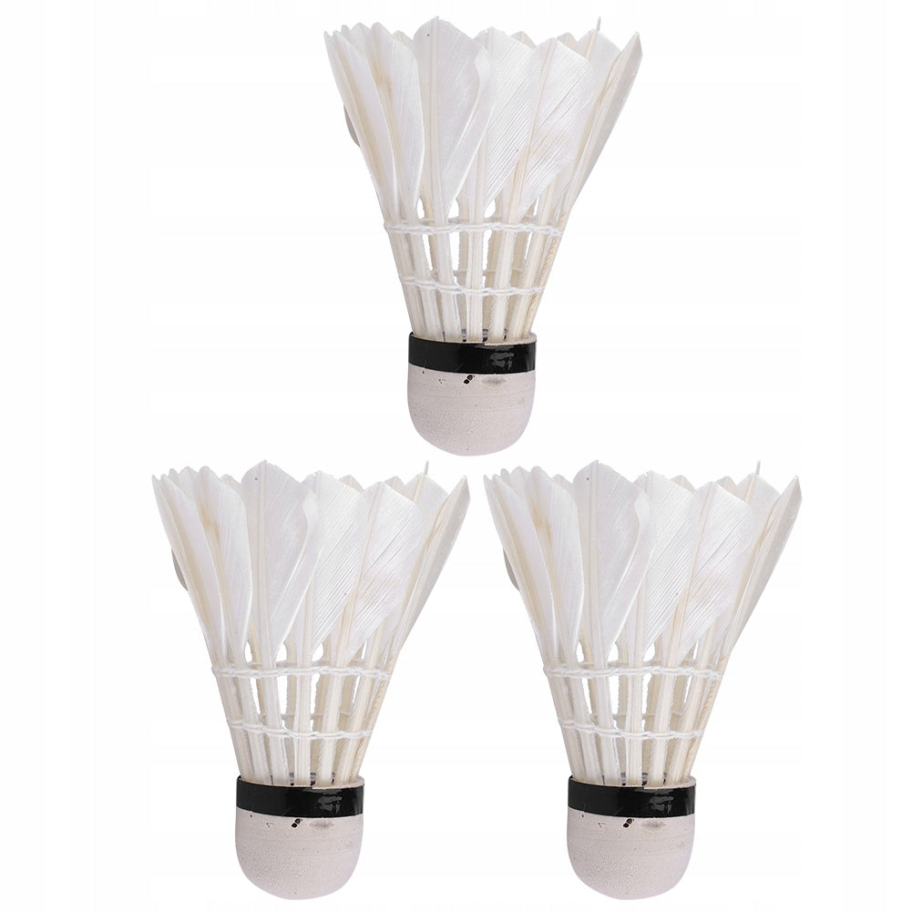 SET OF 3X BADMINTON SHUTTLECOCKS WITH FEATHERS Brand no brand