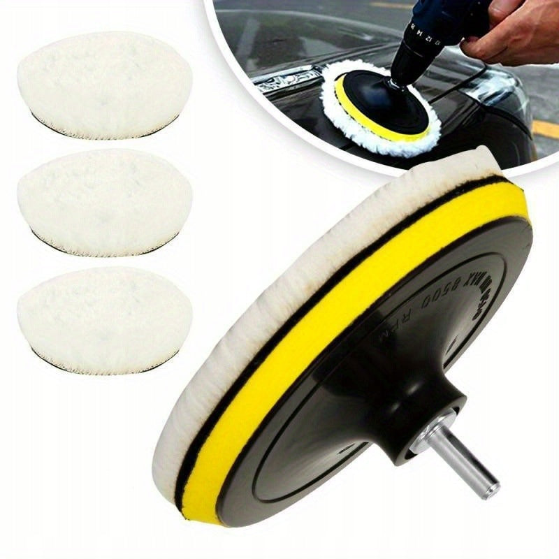 SET OF 3x FUR POLISHING PADS 125 + DISC FOR POLISHING VARNISH Manufacturer code 98798410asc