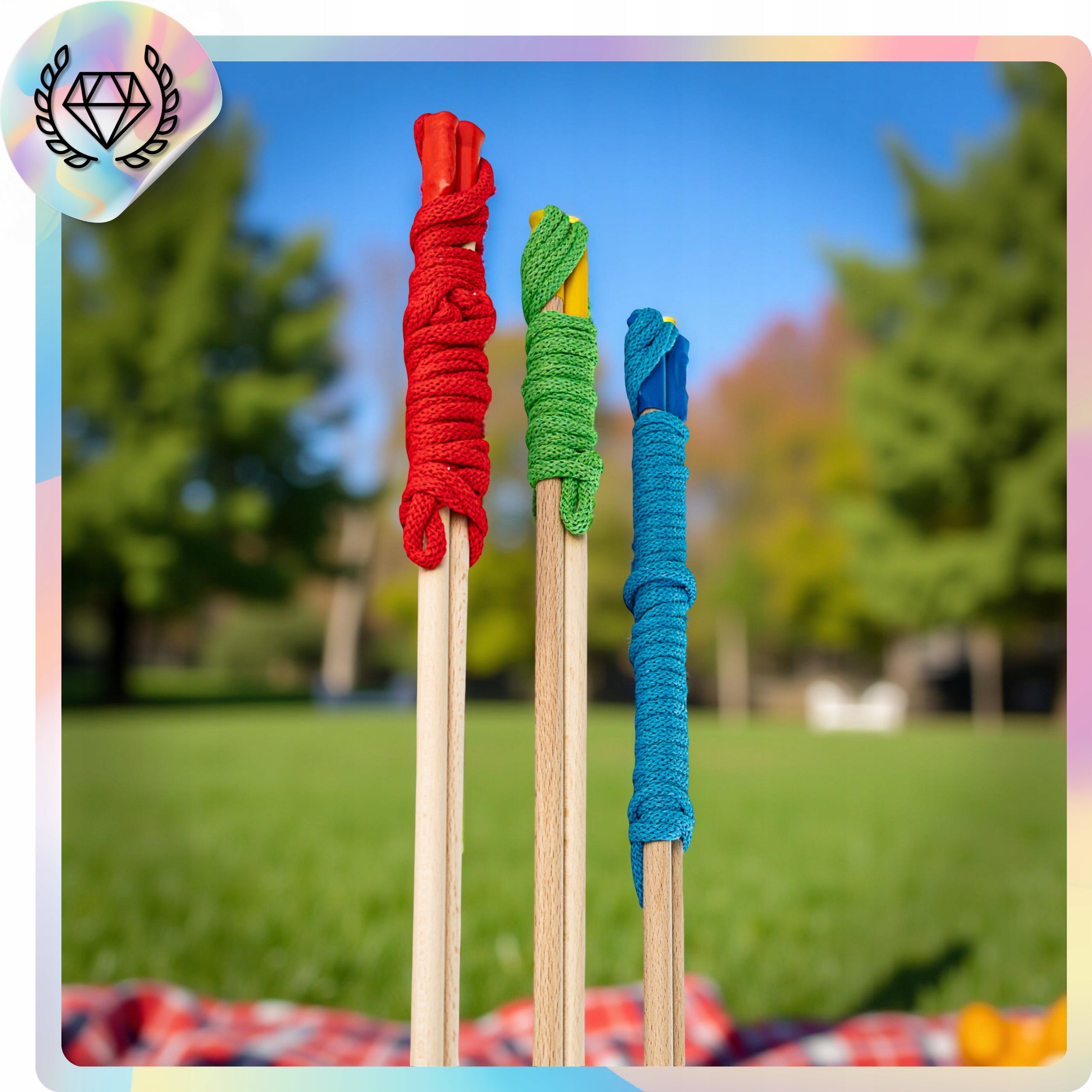 SET OF 3x Sticks for Making Mega Soap Bubbles Various Sizes Brand no brand