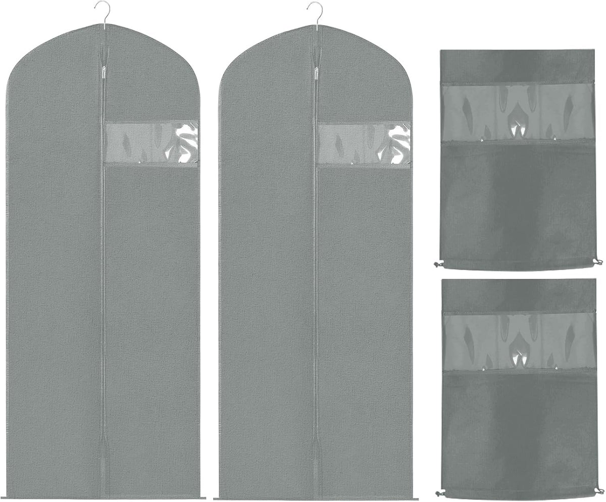 SET OF 4 COVERS FOR CLOTHES AND SHOES 58X119 CM DUSTPROOF