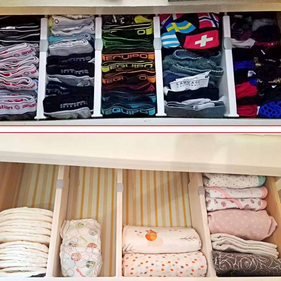 SET OF 4 DRAWER ORGANIZERS COMPARTMENT SEPARATOR Product height 10 cm