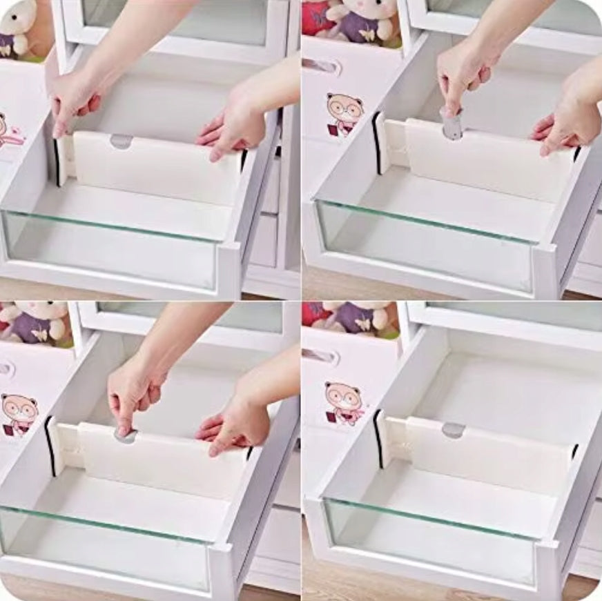 SET OF 4 DRAWER ORGANIZERS COMPARTMENT SEPARATOR WHITE GLOSS Brand Pixel