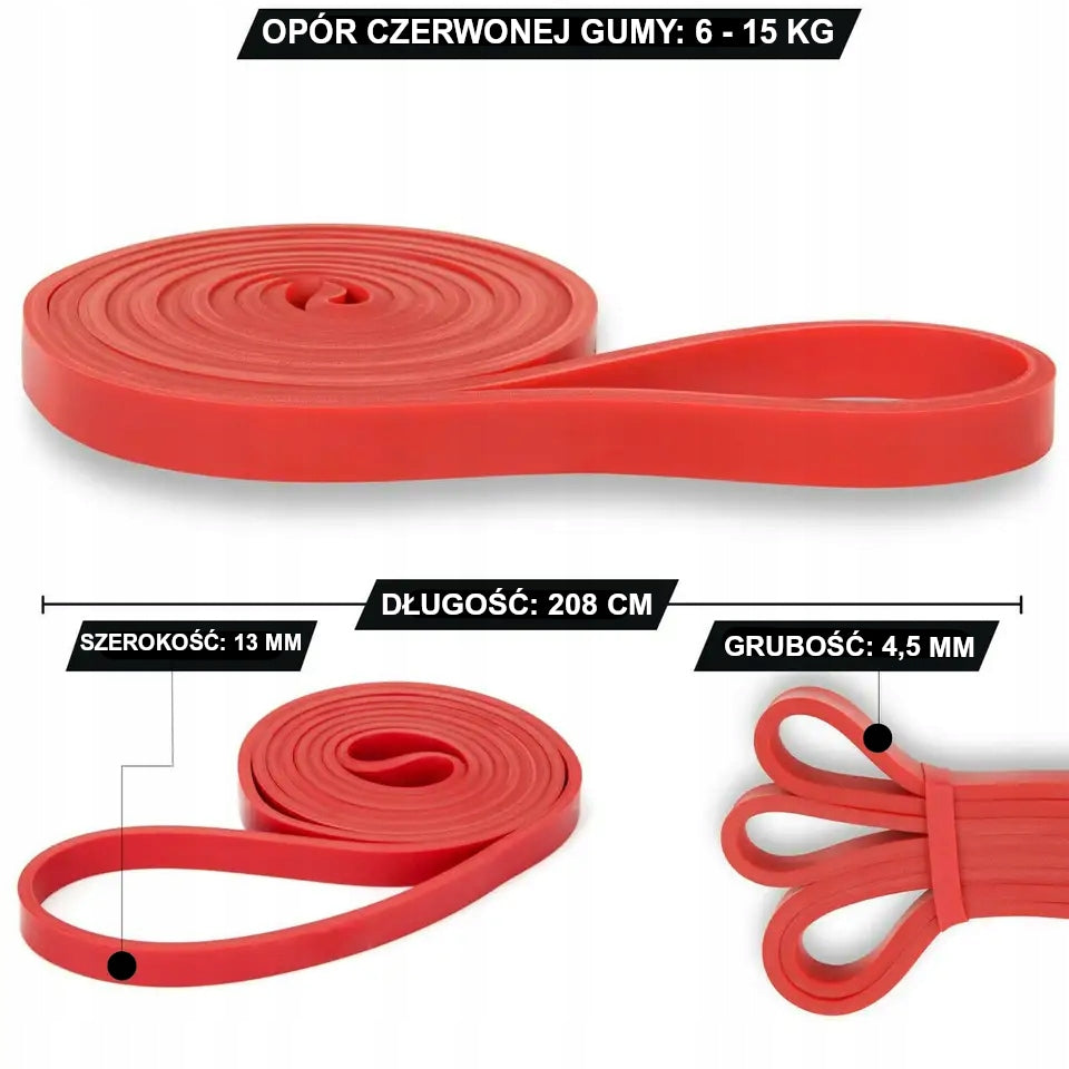 SET OF 4 EXERCISE RUBBERS POWER BAND RESISTANCE RUBBERS Brand SportForFun