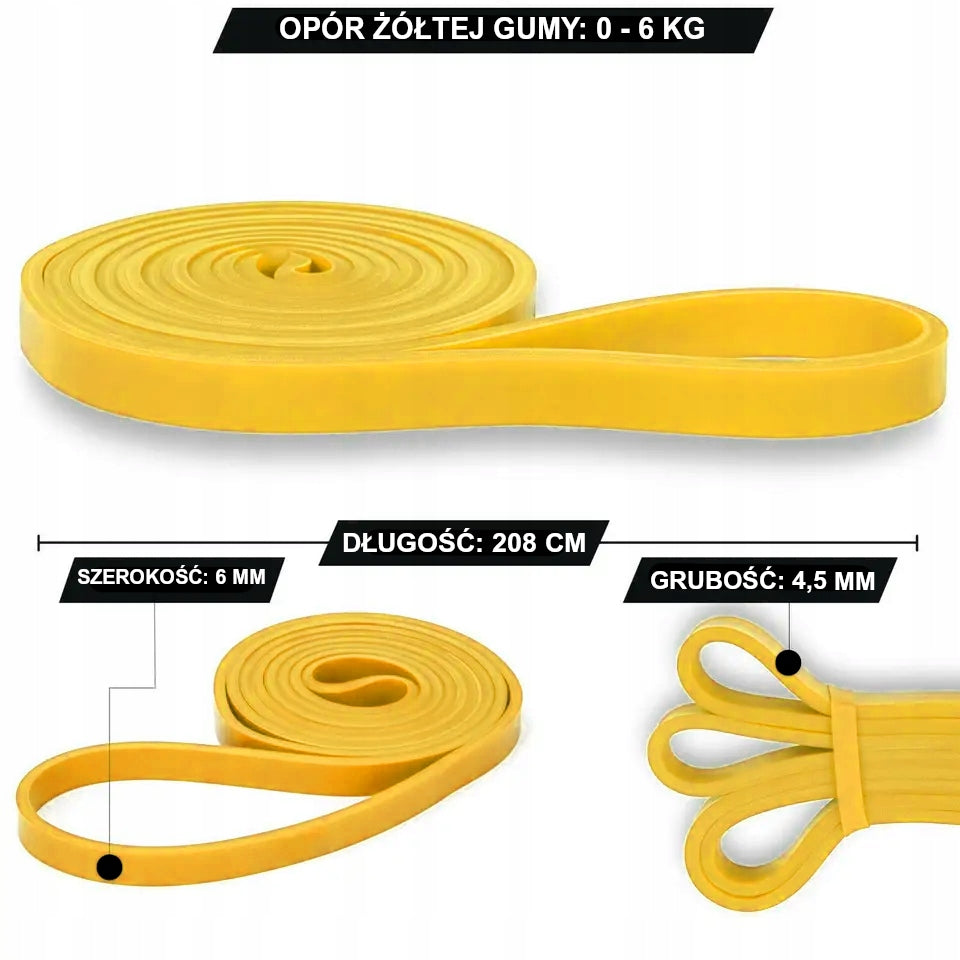 SET OF 4 EXERCISE RUBBERS POWER BAND RESISTANCE RUBBERS Manufacturer code zestaw 4 GUMY OPOROWE POWERBAND
