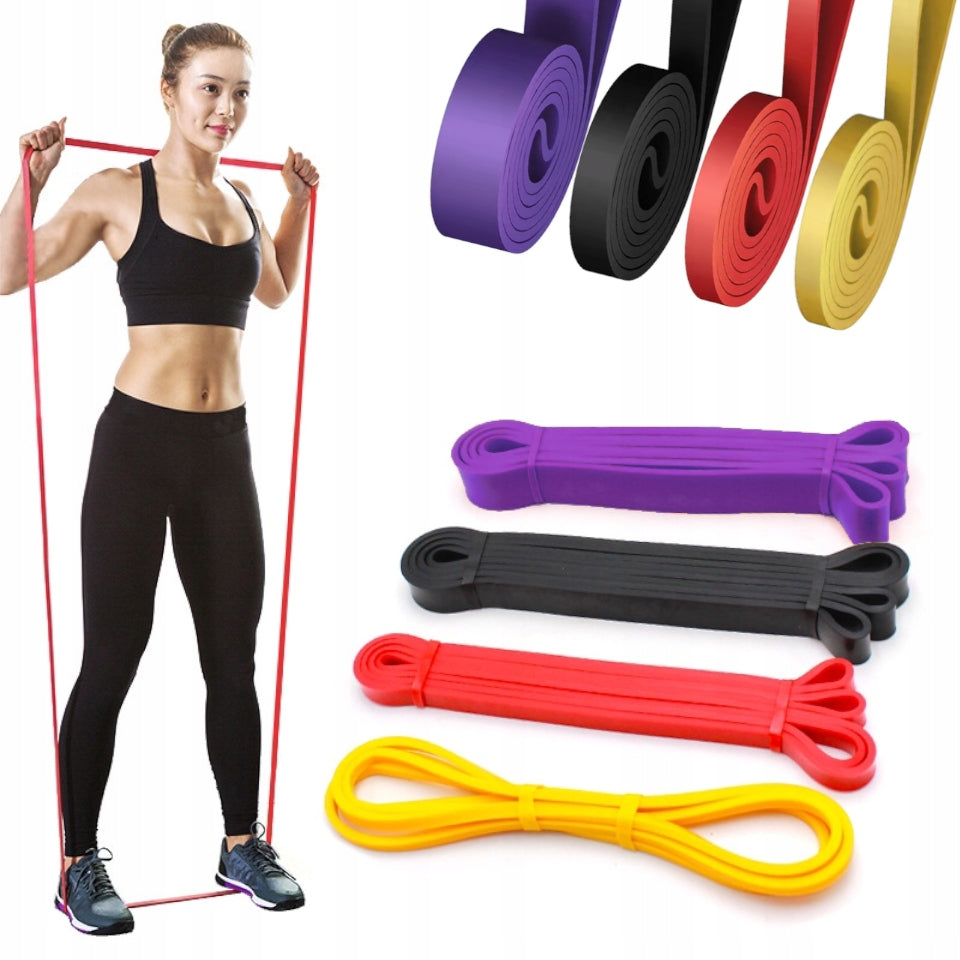 SET OF 4 EXERCISE RUBBERS POWER BAND RESISTANCE RUBBERS