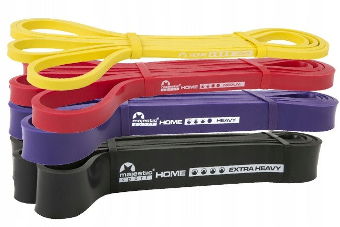 SET OF 4 EXERCISE RUBBERS RESISTANCE FITNESS RUBBER STRONG HOME BAND 39 KG Packaging status original