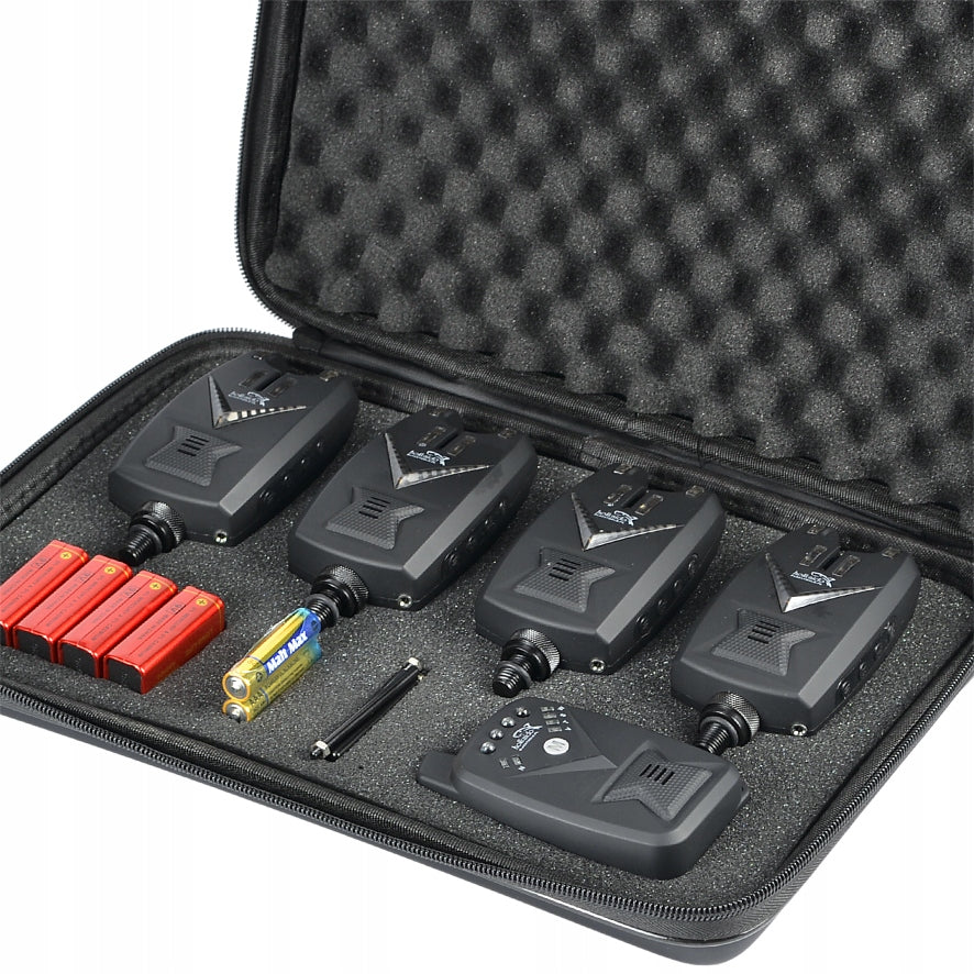 SET OF 4 FISHING BEACONS + CONTROL PANEL HOKKAIDO 4+1 CASE BATTERIES Product weight with unit packaging 1.29 kg
