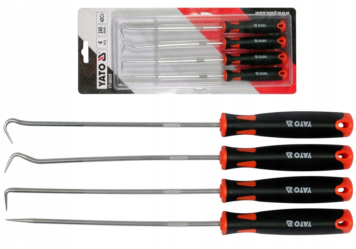 SET OF 4 HOOKS WITH HANDLE LONG HOOKS YATO EAN (GTIN) 5906083076091