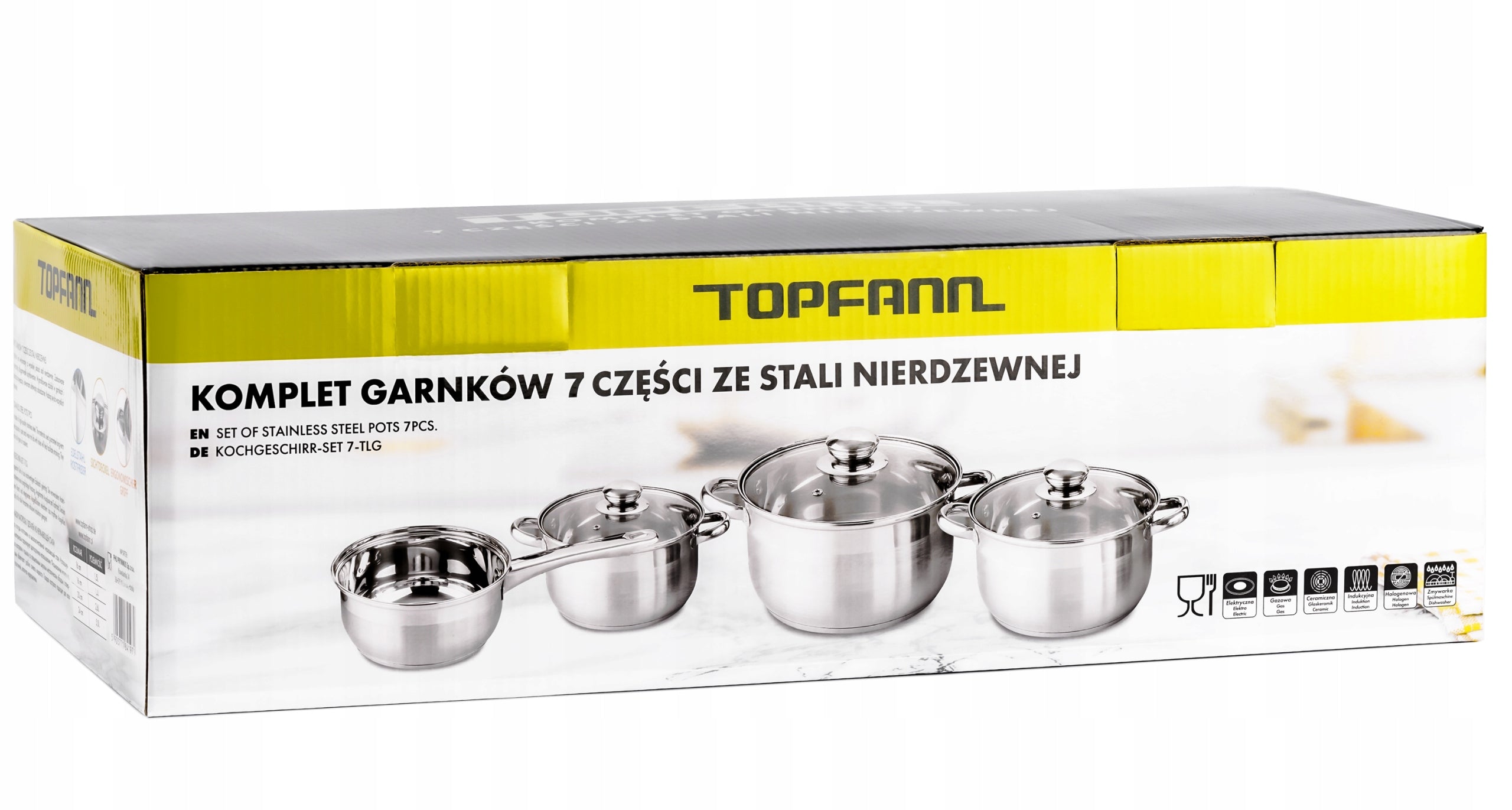 SET OF 4 POTS INDUCTION GAS SAUCEPAN COVERS POTS STAINLESS STEEL LARGE Material stainless steel