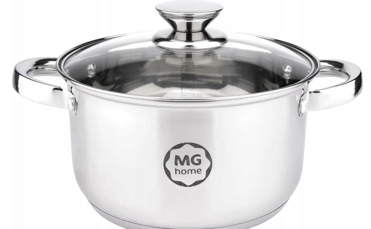 SET OF 4 POTS MG HOME VERSO STEEL SET OF 9 ELEMENTS INOX INDUCTION Number of items in the set 9